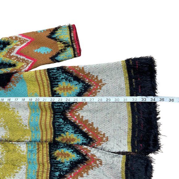 MAXSPORT SWEATER CARDIGAN AZTEC TRIBAL COLORFUL COZY SIZE S HOODED FALL AUTUMN - Picture 9 of 9
